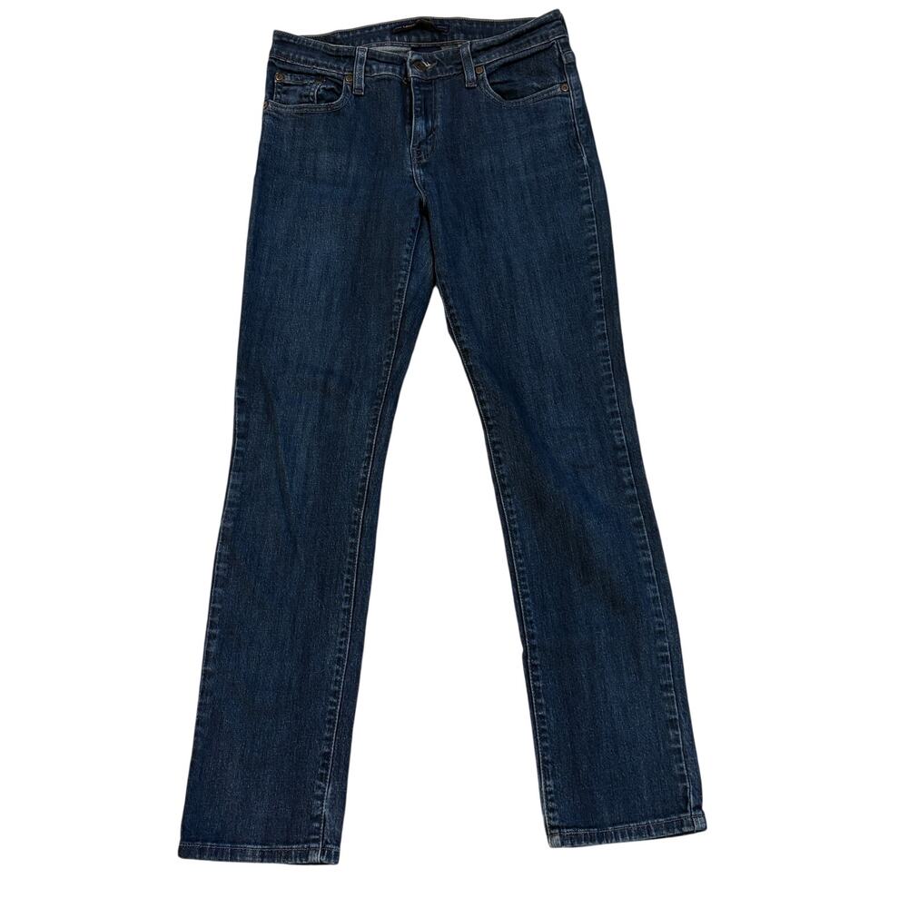 Levis Jeans Womens 8 Blue Mid Rise Skinny Stretch Denim Distressed Casual Y2K